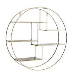 IRON SHELF ROUND BRASS - CABINETS, SHELVES